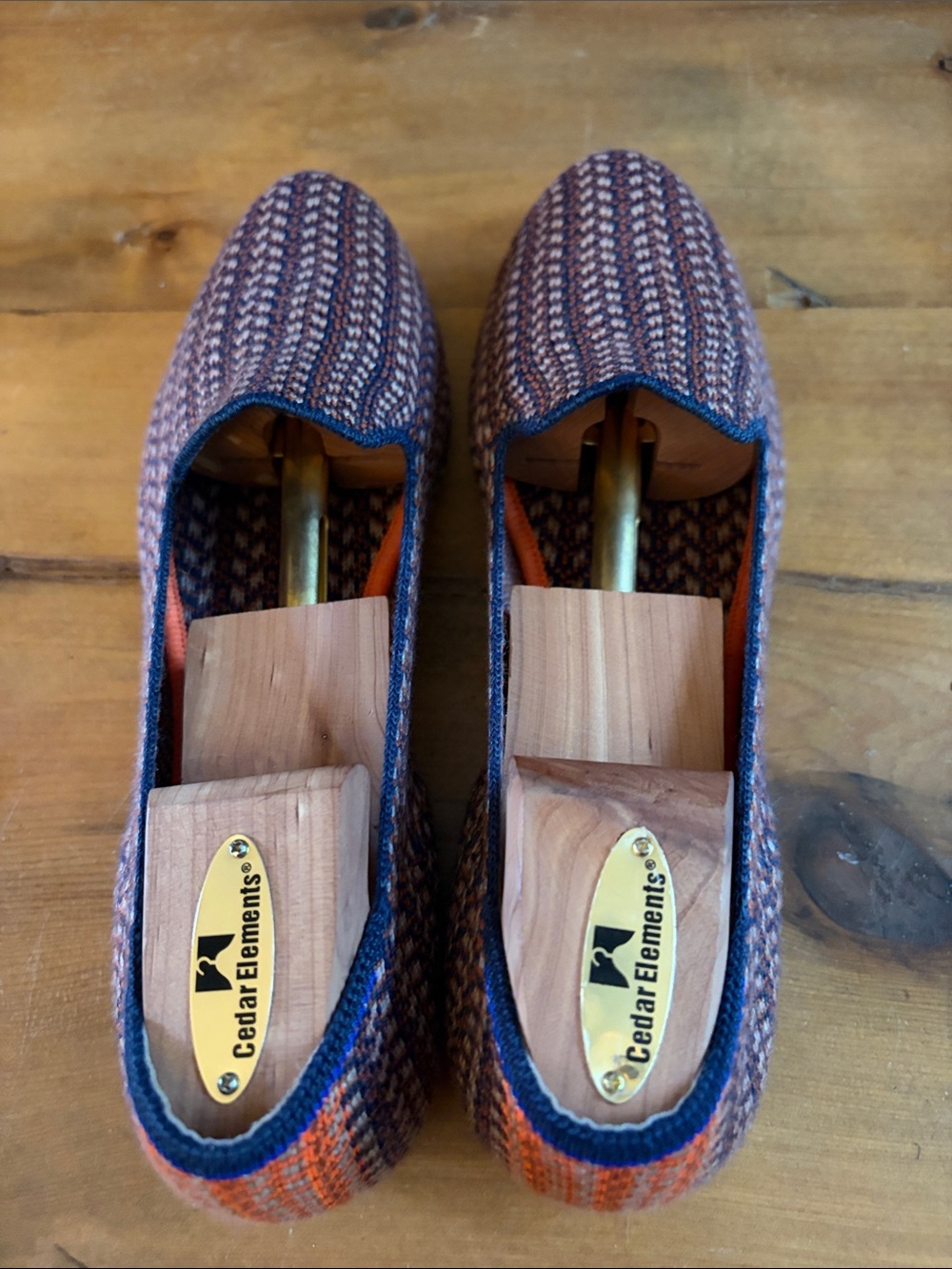 Rothy's Navy and Orange Knit Slip-On Flats - Picture 9 of 9